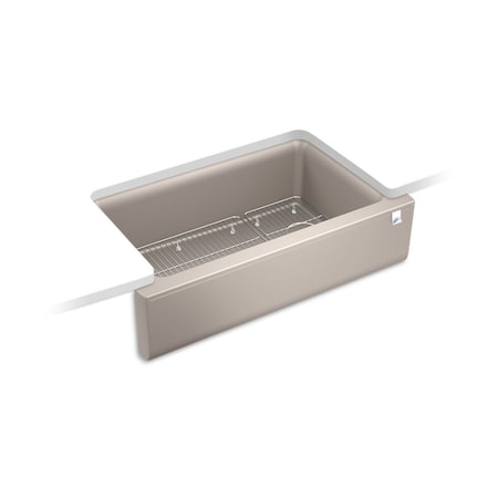 Kohler Cairn Undermount Single-Bowl Farmhouse Kitchen Sink With Tall Apron 25786-CM3